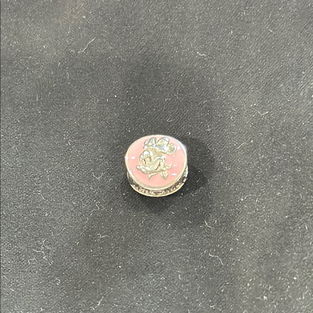 Pandora Pink and Silver Floral Charm
